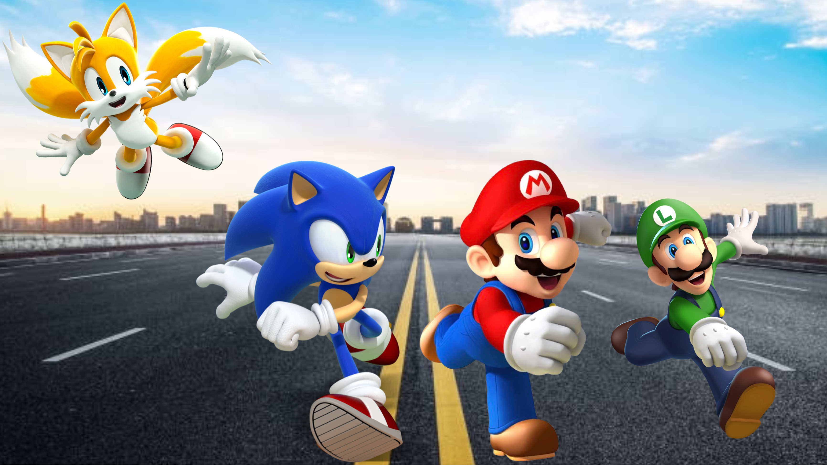 Mario and Sonic plus Luigi and Tails by Noe0123 on DeviantArt