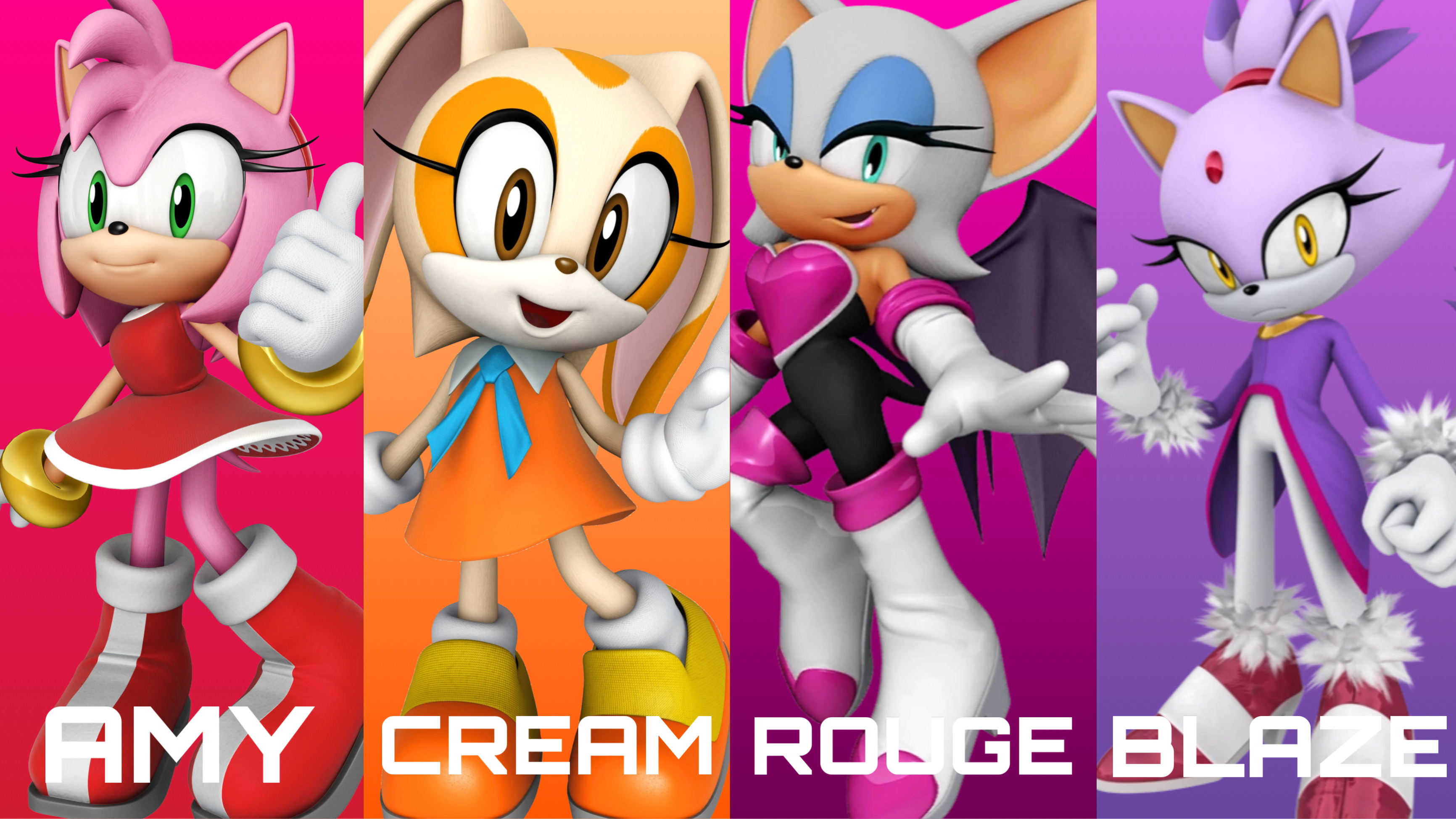 Deviantart Rouge Cream Amy, Cream, Rouge and Blaze posters by Noe0123 on DeviantArt