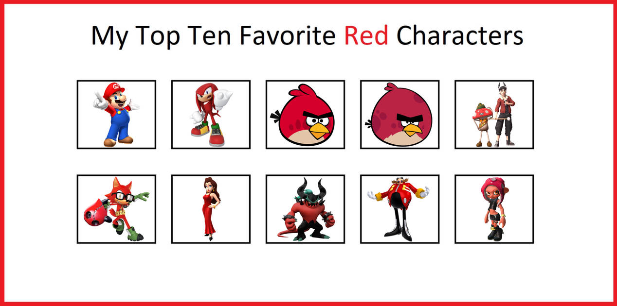 Red Target Character My Top Ten Favorite Red Characters by Noe0123 on DeviantArt