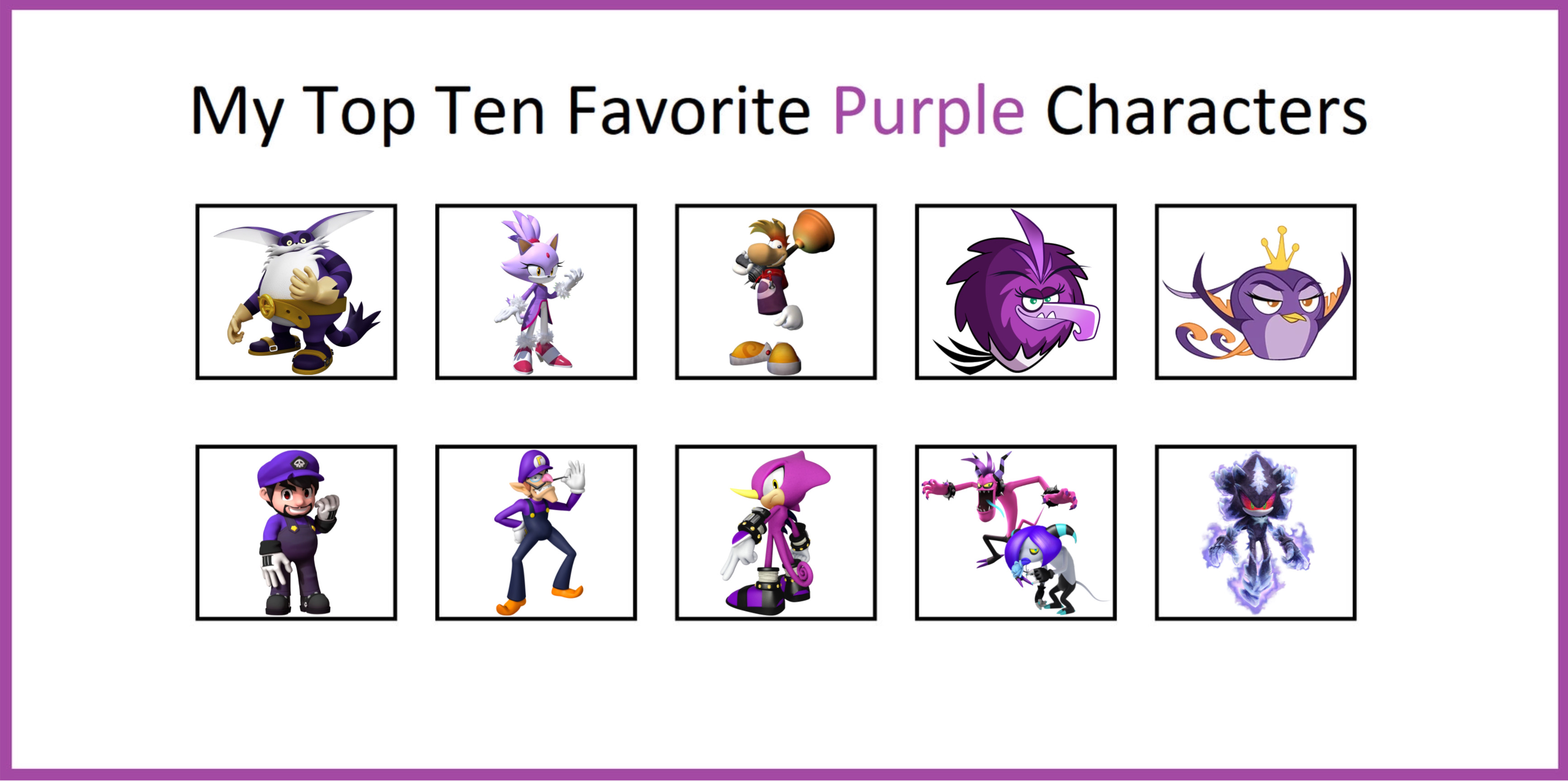Purple Characters Rivals My Top Ten Favorite Purple Characters by Noe0123 on DeviantArt