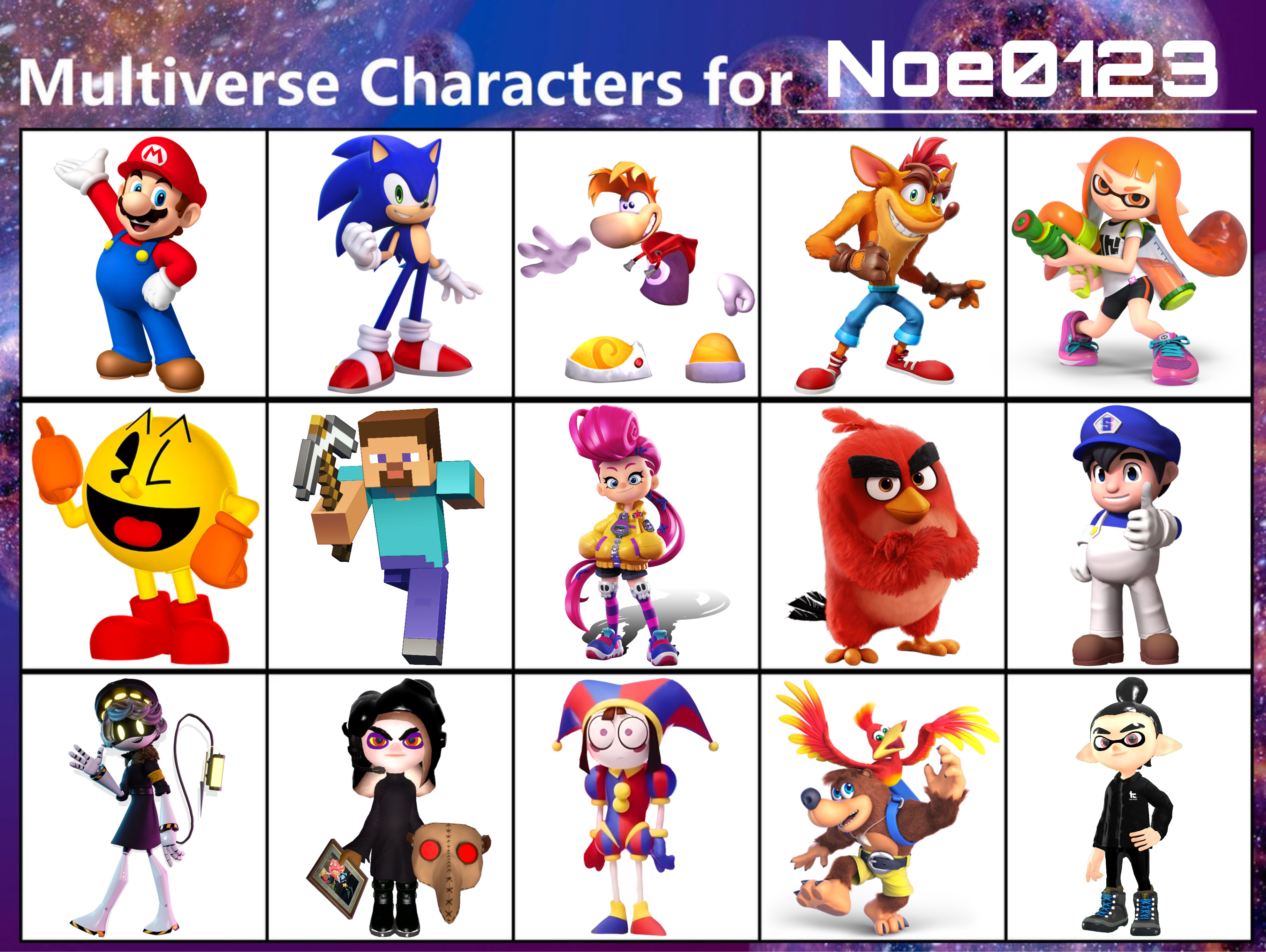 Multiverse Characters for Noe0123 by Noe0123 on DeviantArt