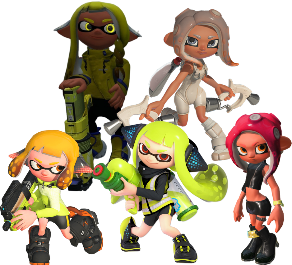The Complete Agents of Splatoon by Noe0123 on DeviantArt