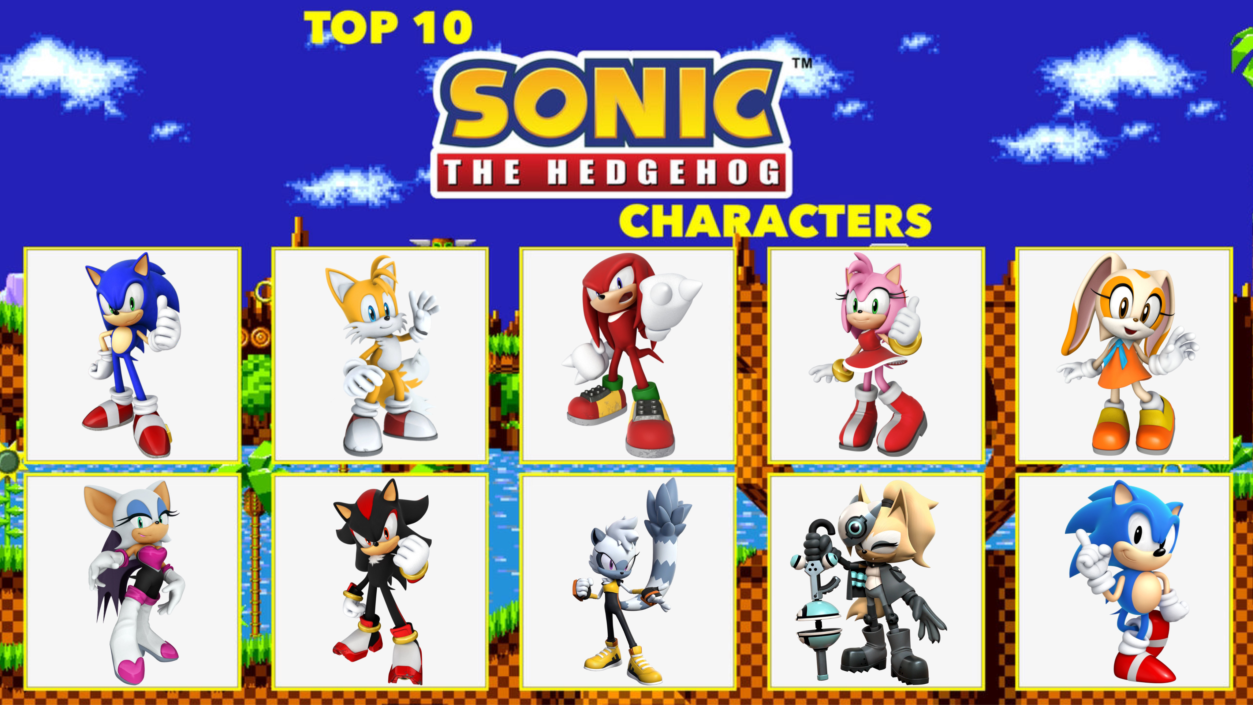 Sonic Characters Deviantart My Top 10 Sonic Characters by Noe0123 on DeviantArt