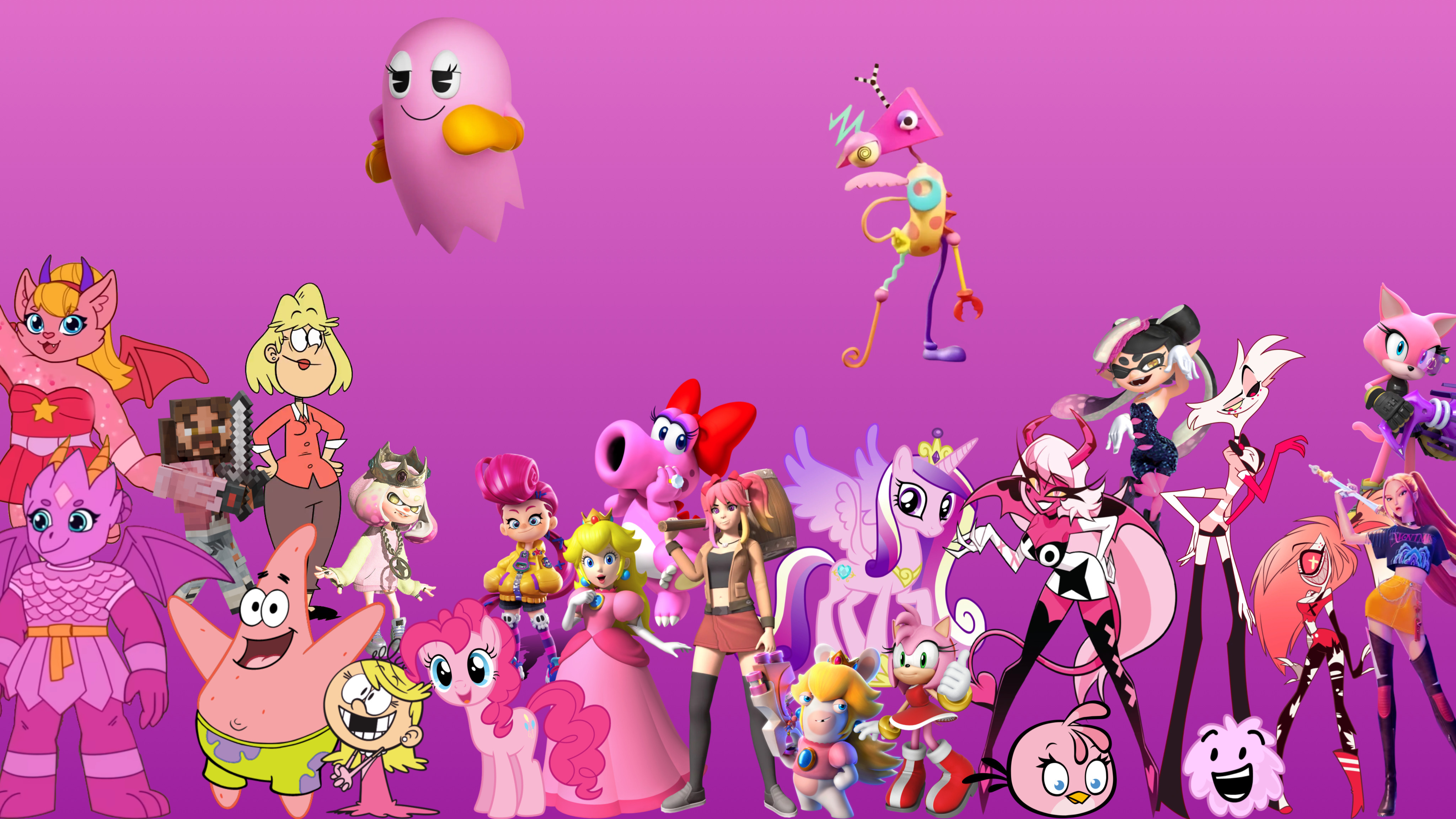 Characters with Pink by Noe0123 on DeviantArt