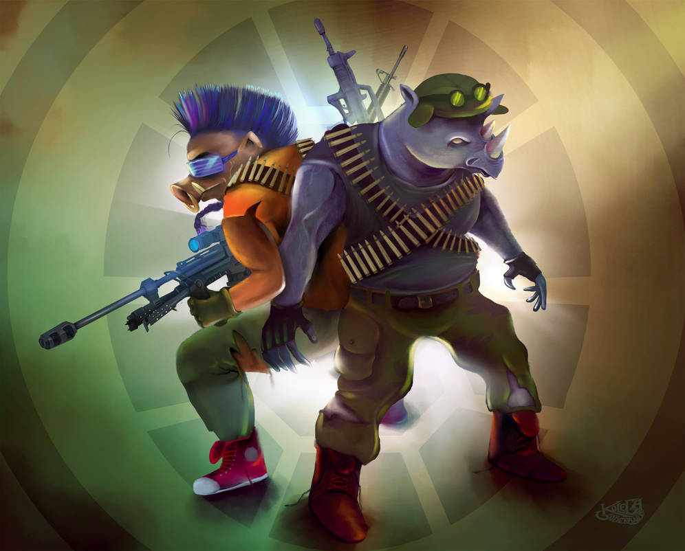 Rocksteady and Bebop by kolegasoberanis on DeviantArt