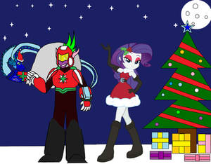 EQG Spike and Rarity Christmas