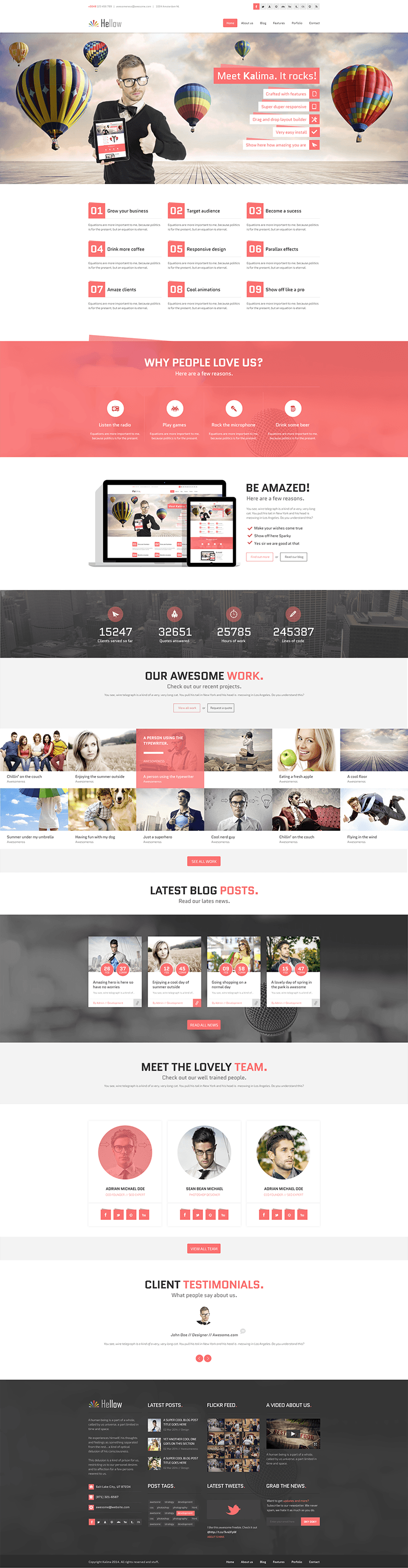 Hellow Free PSD Template