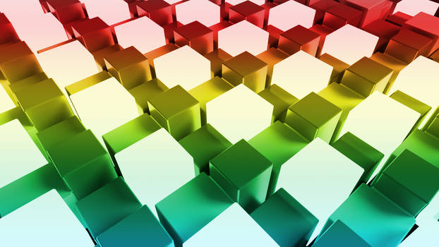 Abstract 3D Colour Cubes