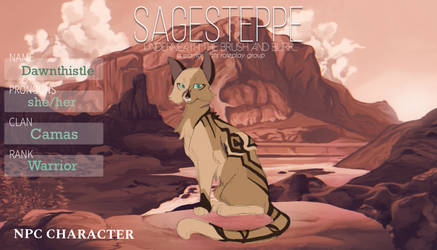 [Sagesteppe] - Dawnthistle - NPC - CamasClan