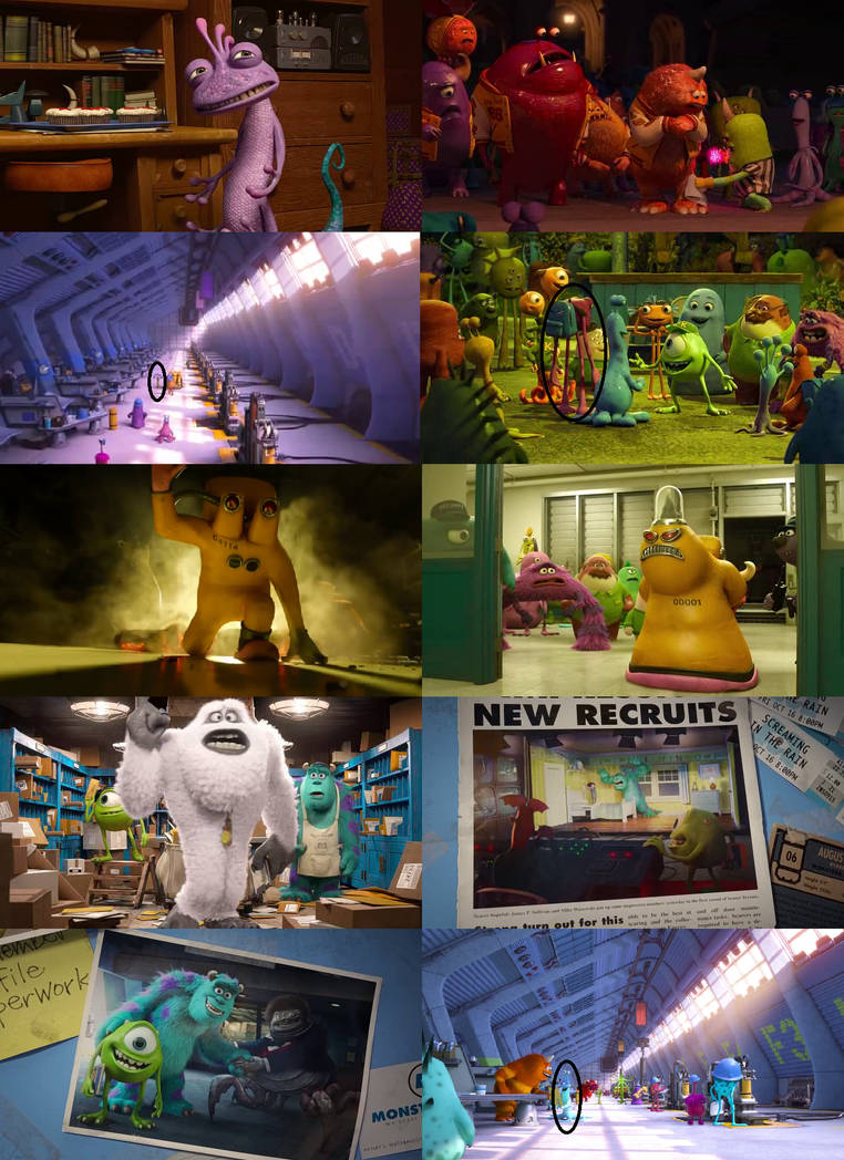 Monsters Inc Characters in Monsters University by dlee1293847 on DeviantArt