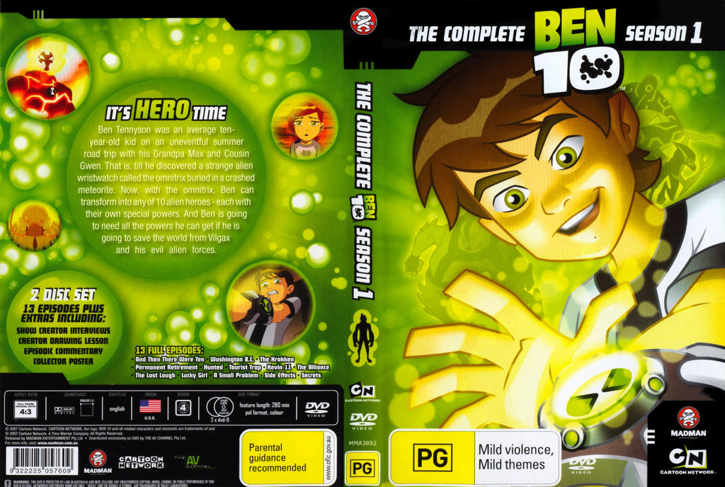 Ben 10 Season 1 DVD Original Series Front and Back by dlee1293847 on  DeviantArt