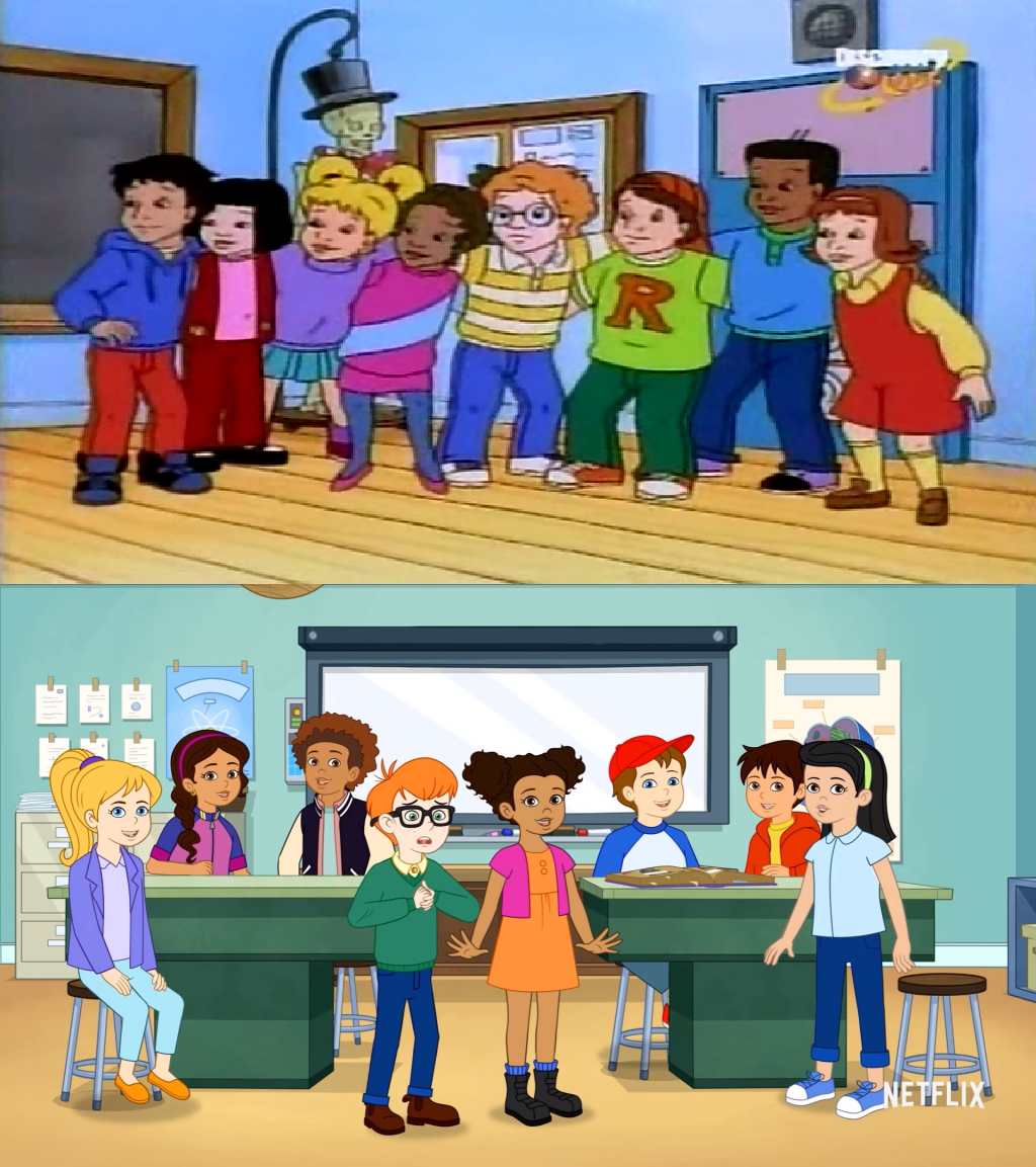 The Magic School Bus 1994 and 2017 Kids