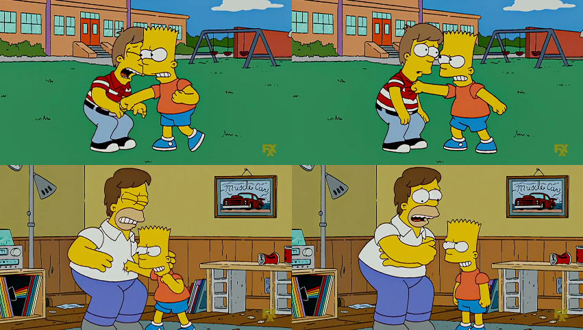 The Simpsons - Bart Beats Up Past Homer's dlee1293847 on DeviantArt