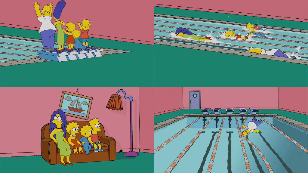 Playing Pool Simpsons The Simpsons - Olympic Swimming Family Couch Gag by dlee1293847 on ...