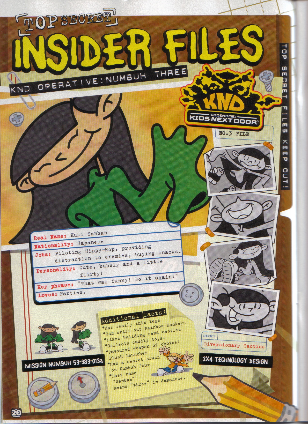 images Numbuh 3 Plush kids next door insider files numbuh 3