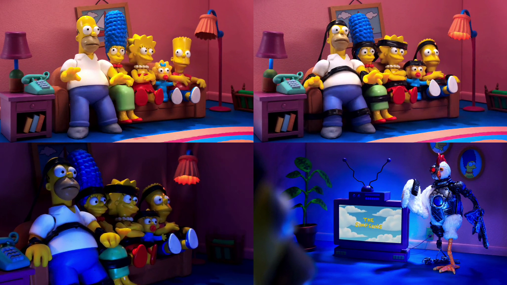 The Simpsons - Robot Chicken Couch Gag by dlee1293847 on DeviantArt