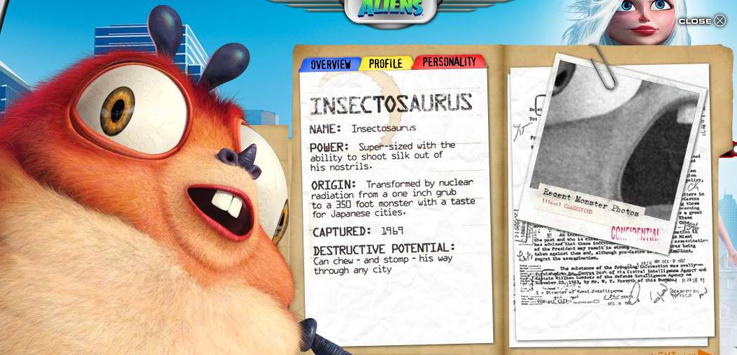 Insectosaurus Types Monsters vs Aliens - Insectosaurus Profile by dlee1293847 on DeviantArt