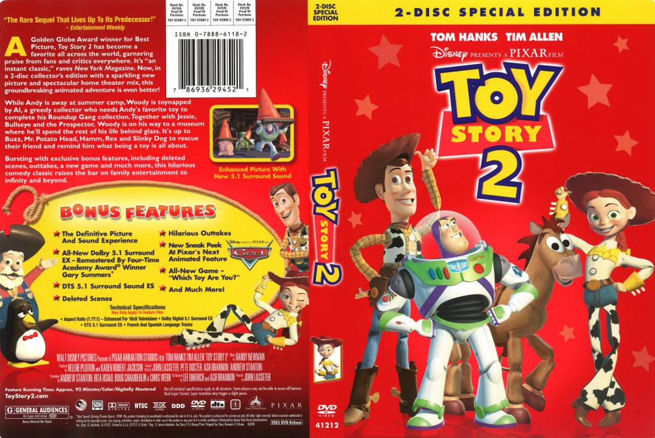 Toy Story 2 Special Edition DVD Cover Front Back By Dlee1293847 On toy-story-2-special-edition-dvd-cover-front-back-by-dlee1293847-on