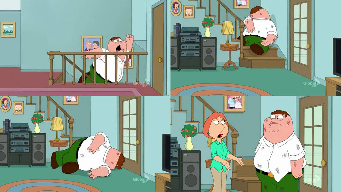 Family Guy - Peter Falls Down the Stairs by dlee1293847 on DeviantArt