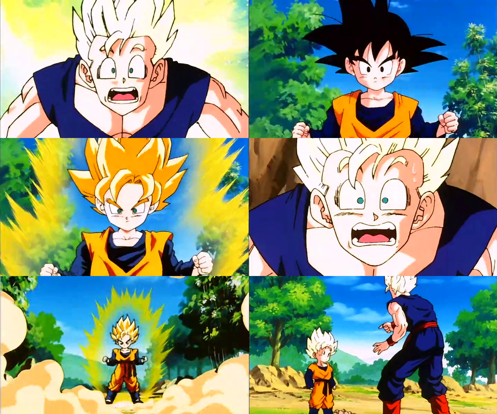 Goten Turns Super Saiyan For The First Time Dragon Ball Z - Goten Goes Super Saiyan 1st Time by dlee1293847 on