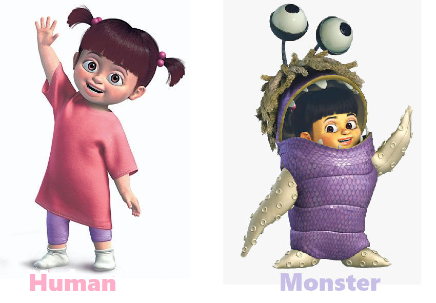 Monsters Inc - Boo Human and Monster by dlee1293847 on DeviantArt