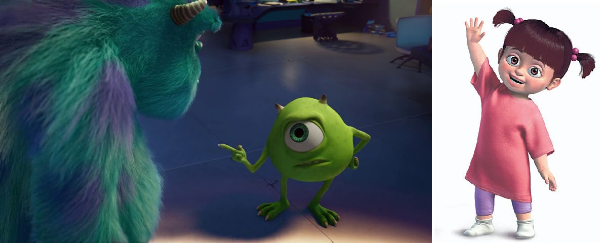 Monsters at Work - Mike Mentions Boo by dlee1293847 on DeviantArt