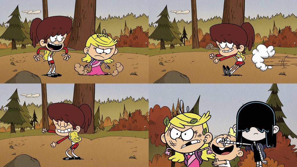 Loud House - Lynn Pushes Lola by dlee1293847 on DeviantArt.