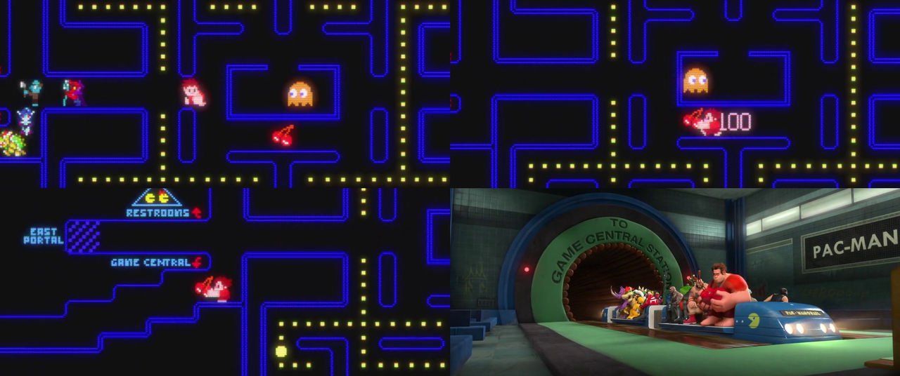 Blue Pac Man Ralph Wreck it Ralph - Ralph Takes a Cherry From Pac-Man by dlee1293847 on ...