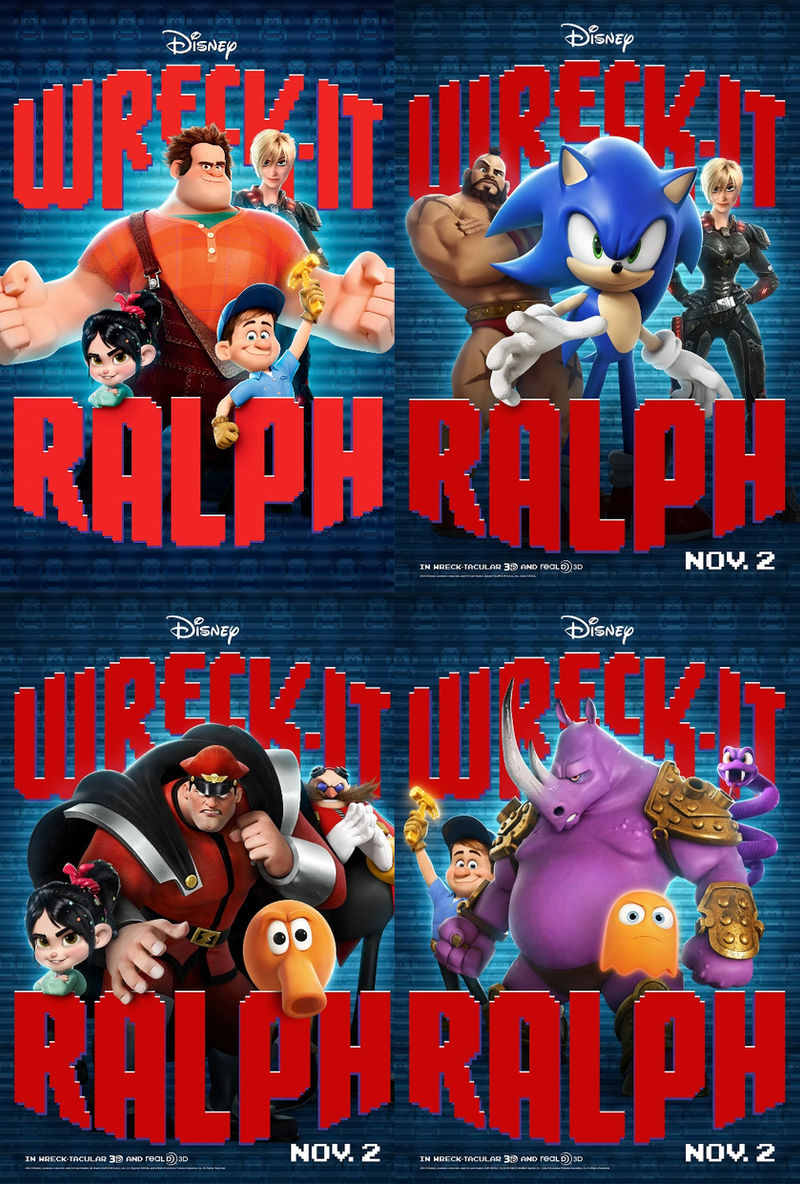 Wreck it Ralph Posters of Characters by dlee1293847 on DeviantArt