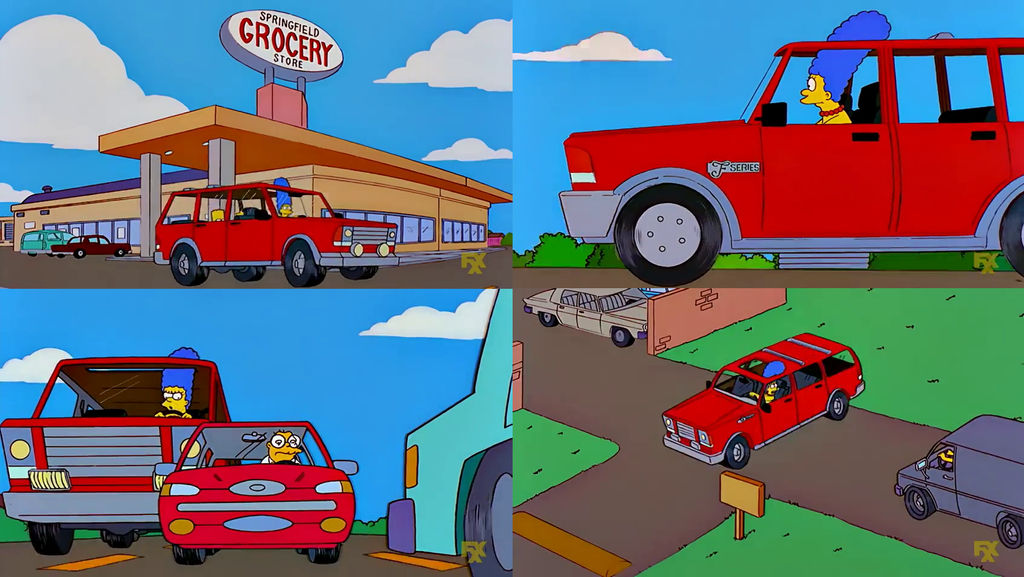 Simpsons On Auto Rack The Simpsons - Marge Driving the F-Series Car by dlee1293847 on DeviantArt