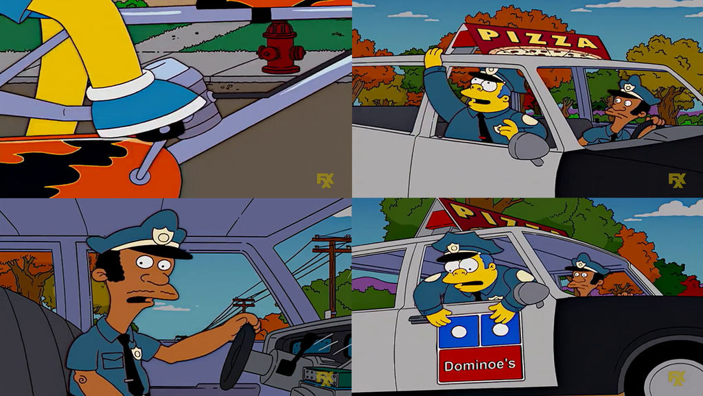 The Simpsons - Police Car Disguise as a Pizza Car by dlee1293847 on ...