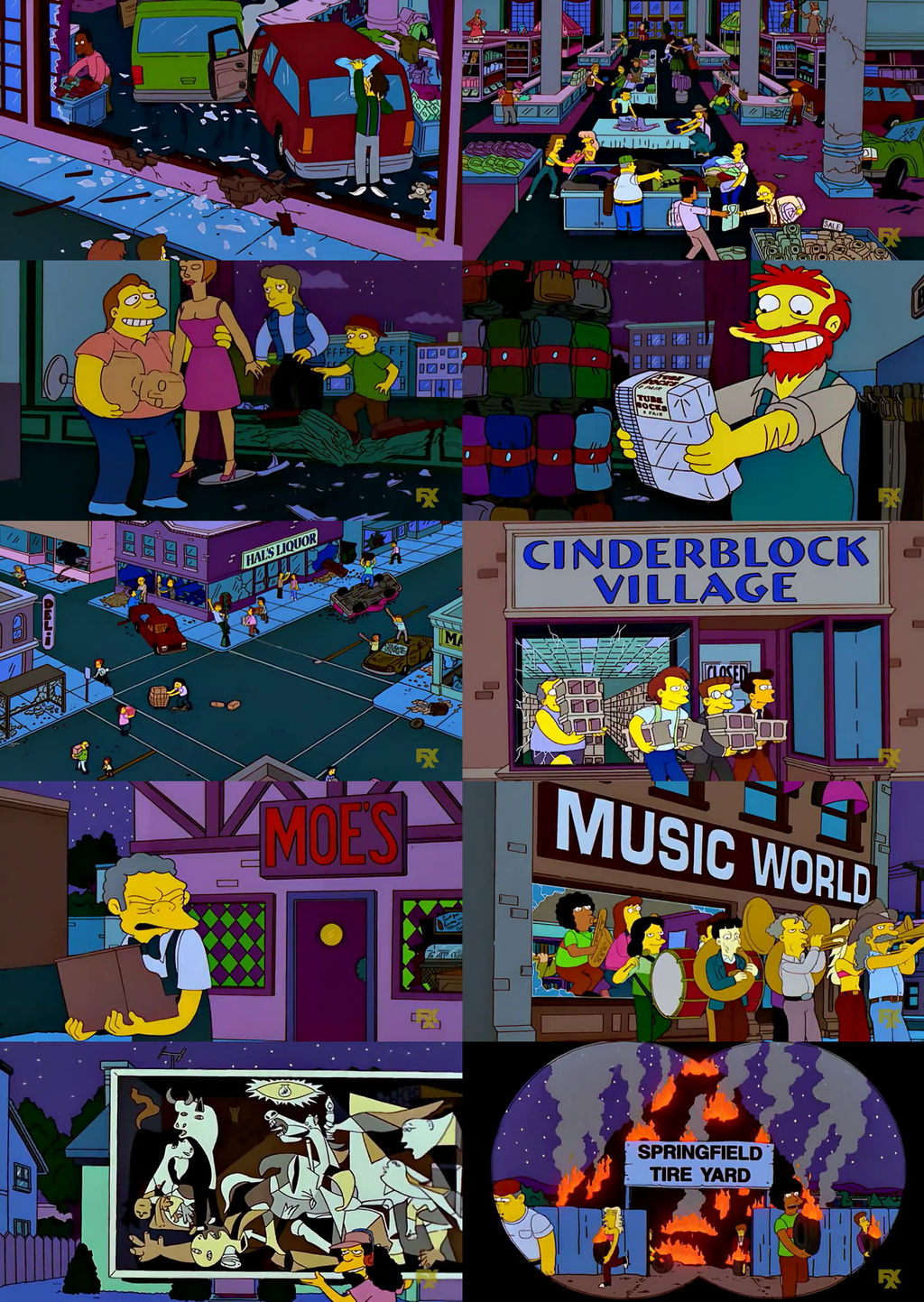 The Simpsons - The Town Steals Stuff in a Riot by dlee1293847 on DeviantArt