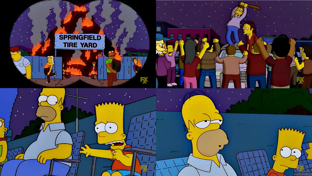 The Simpsons - Homer Want Let Bart in the Riot by dlee1293847 on DeviantArt