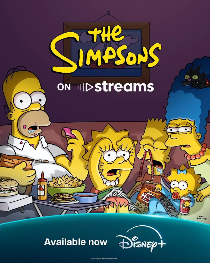 The Simpsons Disney+ Streams Poster by dlee1293847 on DeviantArt