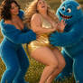 Jerrica and Blue tickle Vicky