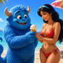 Princess Jasmine hang out with Blue