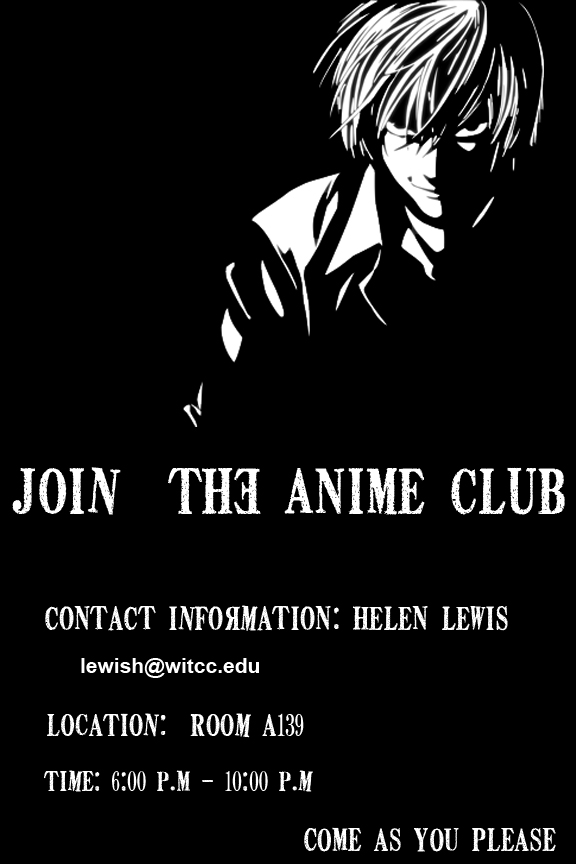 Anime Club Flyer Design Template