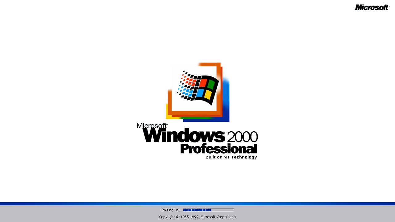 Windows 2000 Boot Screen Remake - center variant by TheMorc on DeviantArt