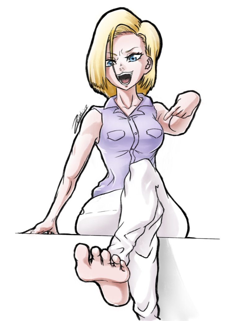 Android 18 Demanding you to worship her feet