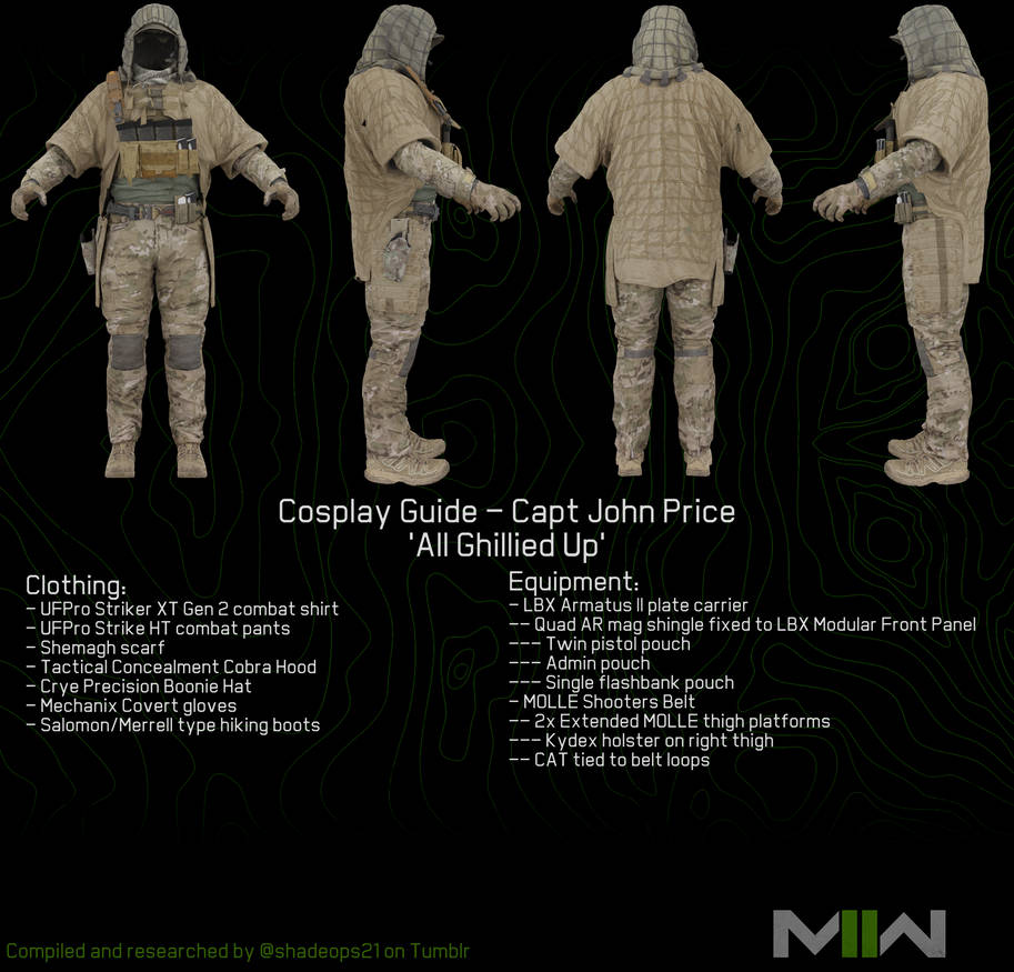 Price Cod Outfits Cosplay Guide - Price - All Ghillied Up by shadeops21 on DeviantArt