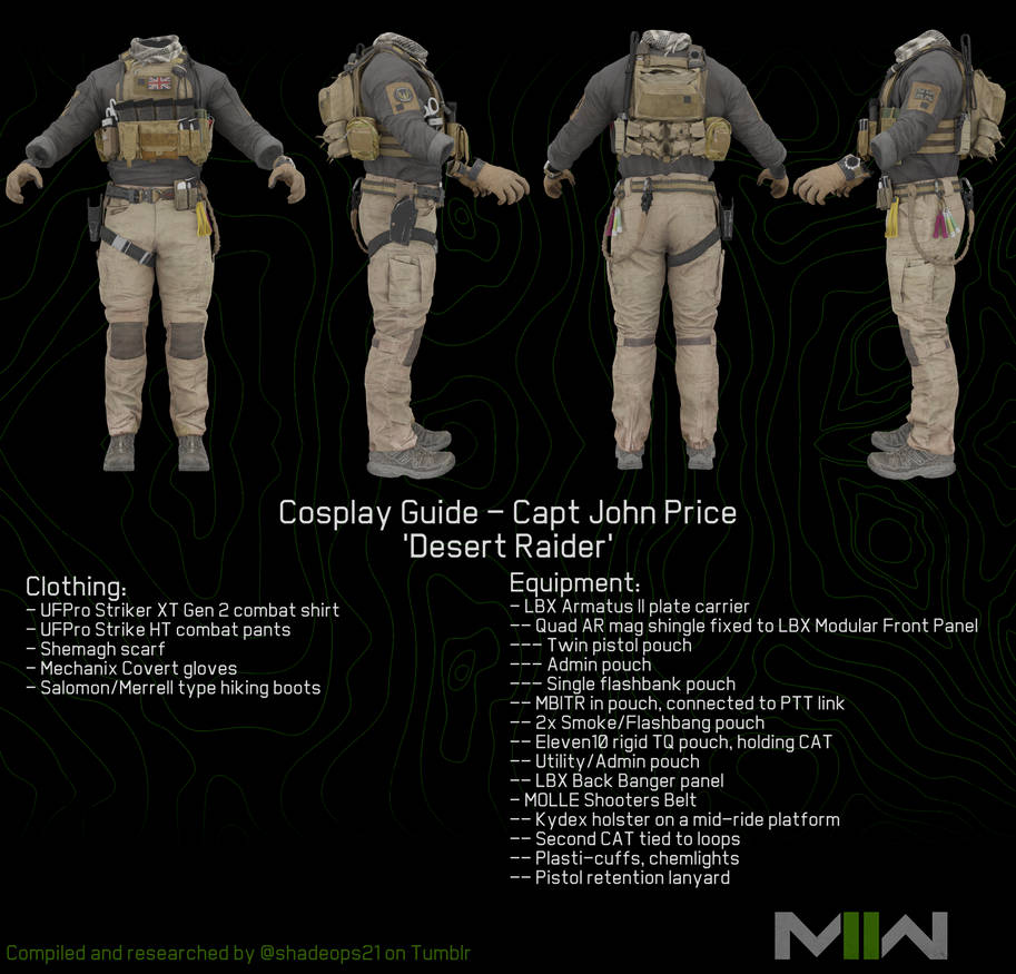Cosplay Guide - Price - Desert Raider by shadeops21 on DeviantArt