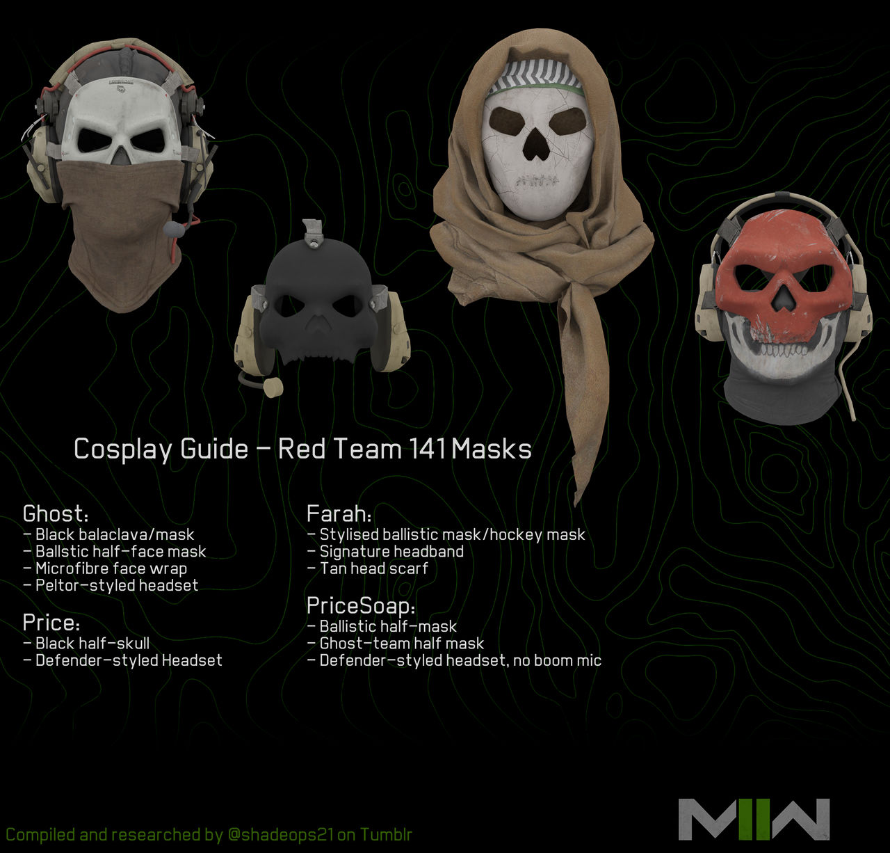 GHOST MASK Call of duty MW cosplay 