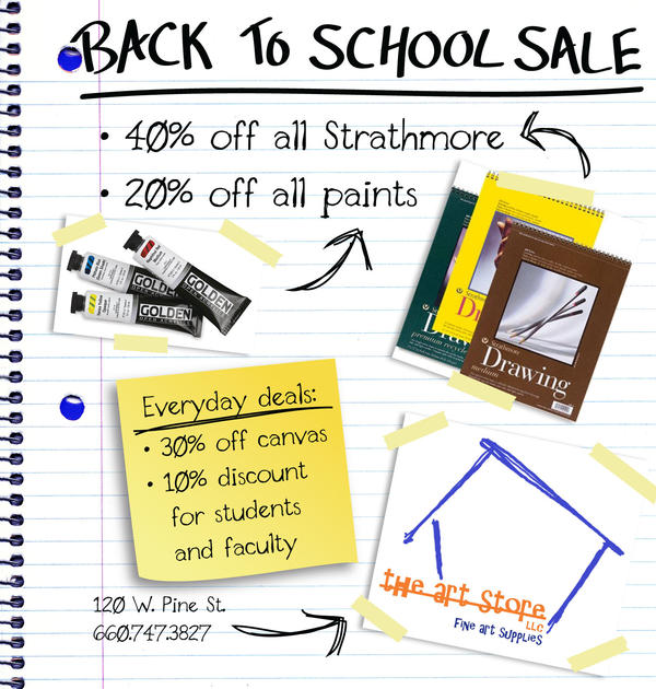 Back to School Art Store Ad