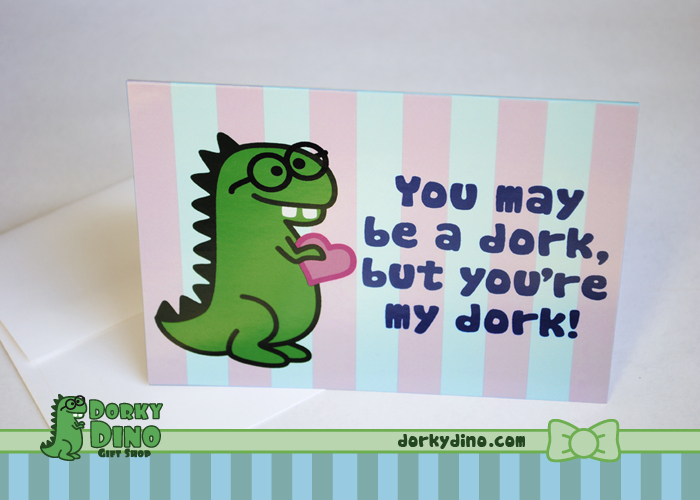 Dorky Dino Valentine's Day Card