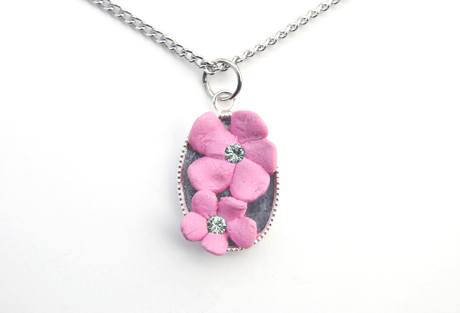 Cherry Blossom Necklace 01 by brandimillerart