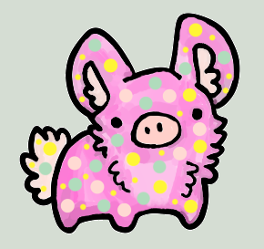 Sunny Speckled PigBunny - Wiggly (RESERVED GIFT)