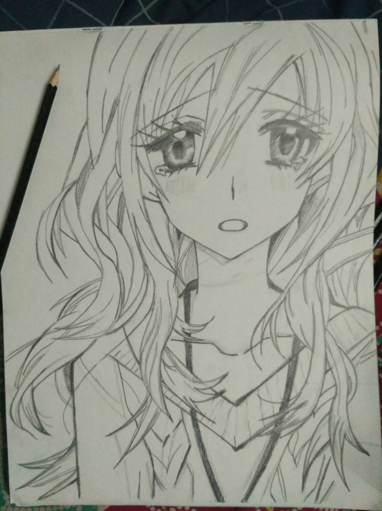 Random anime girl pencil sketch by shashank11