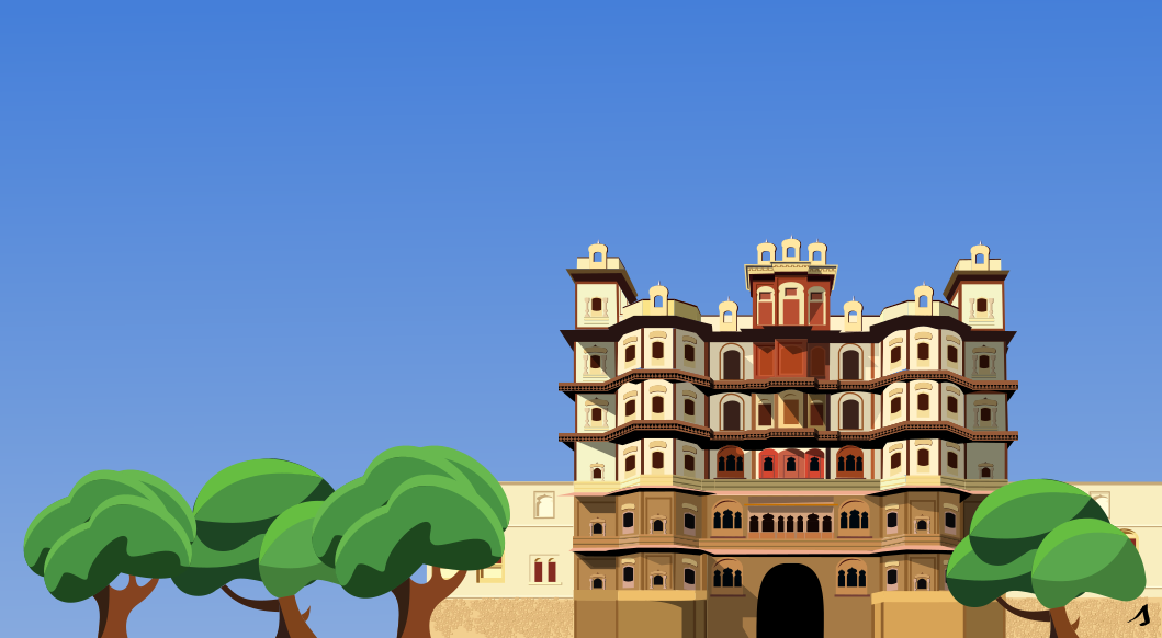 Rajwada Palace Indore | Vector Graphic | India