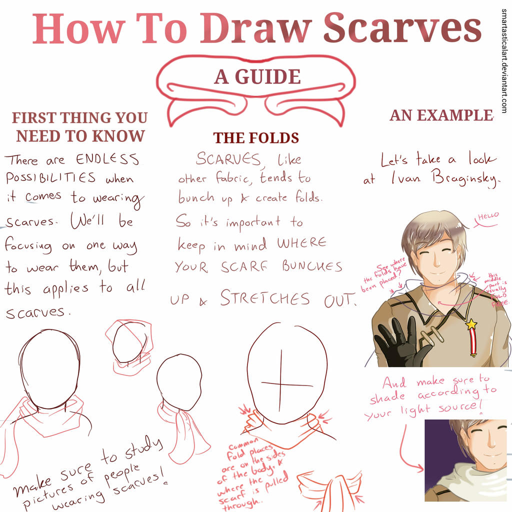 How to Draw Scarves- A Guide/Tutorial