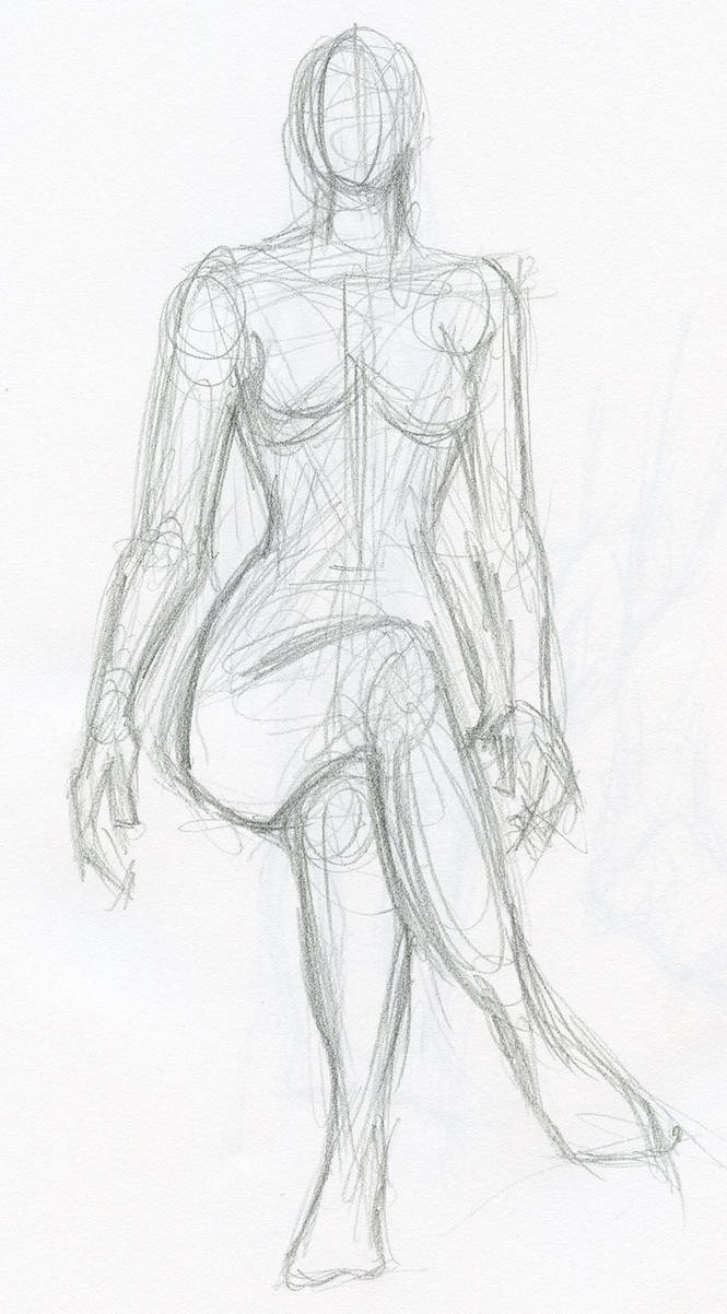 Pencil sketch figure study by paulhebron